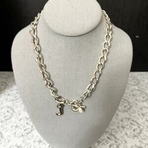 Vintage Best Chainlink Toggle Choker Necklace J